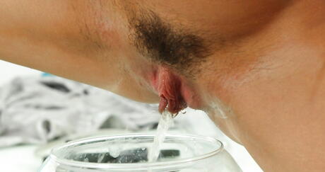 Luscious american hottie Tiffany Fox in hot undies exposing tiny tits and hairy pussy 